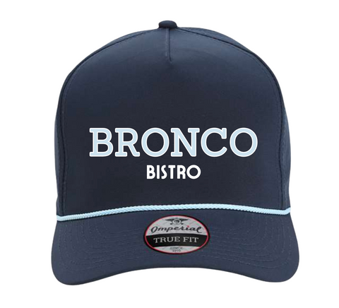 Imperial Embroidered Rope Hat "Bronco Bistro" - Navy