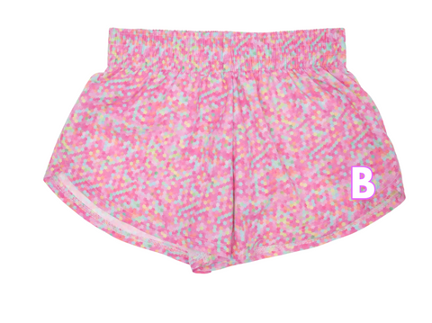 Azarhia Steph Pink Confetti Shorts *WITH BUILT IN PANTY