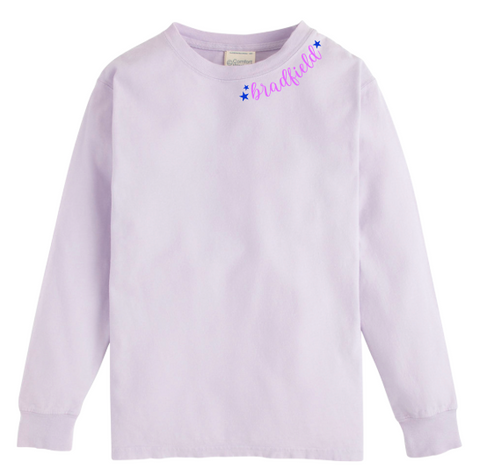 Hanes Comfort Wash Lilac Long Sleeved T-Shirt (Youth & Adult)
