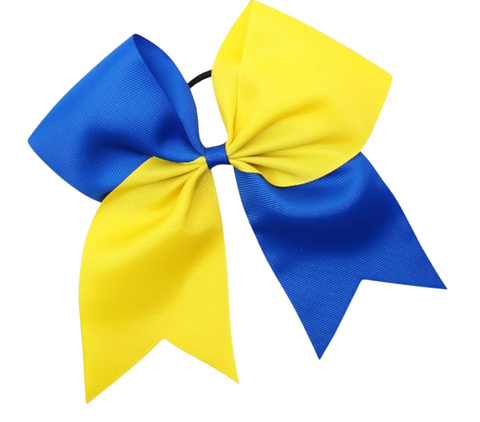 Blue and Yellow Hair Bow