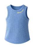 Broncos Embroidered High Neck Rib Tank