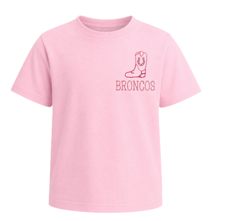 Broncos Cowboy Boot Embroidered Tee