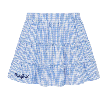 Bradfield Embroidered Gingham Skirt
