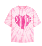 Broncos Tie-Dye Heart Tee