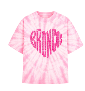 Broncos Tie-Dye Heart Tee