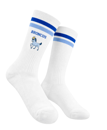 Bradfield Broncos Pony Athletic Crew Socks