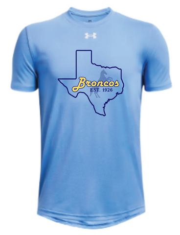 Under Armour SS Dry Fit Tech Tee, Baby Blue