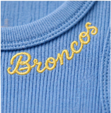 Broncos Embroidered High Neck Rib Tank