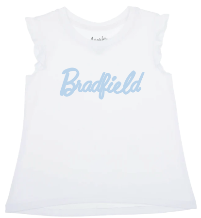 Azarhia White Ruffle Sleeve Tank